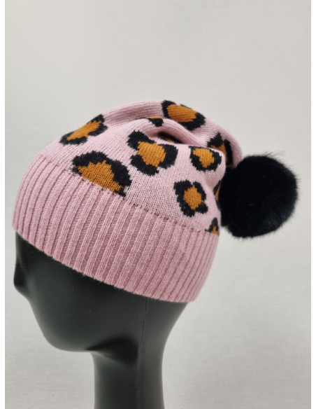 GORROS UNICOS DE MUJER EN LANA DIBUJO ANIMAL PRINT