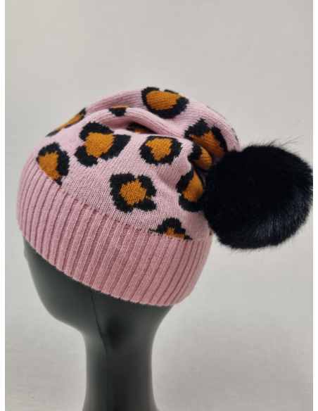 GORROS UNICOS DE MUJER EN LANA DIBUJO ANIMAL PRINT