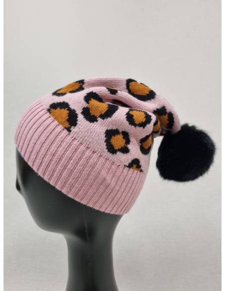 GORROS UNICOS DE MUJER EN LANA DIBUJO ANIMAL PRINT