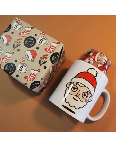 Pack taza y calcetin Santa y Reno