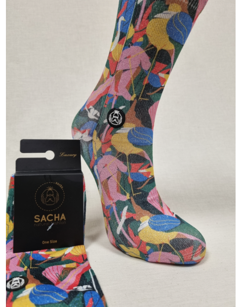 CALCETINES LUREX AVES EN LA SELVA