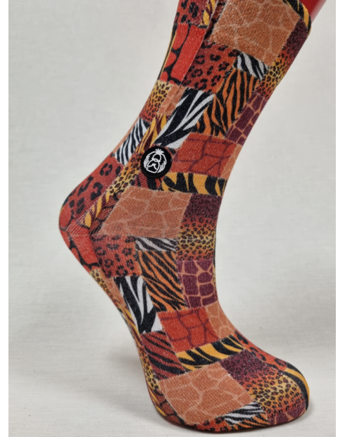 CALCETINES UNICOS DE MUJER CON LUREX DISEÑO AFRICA