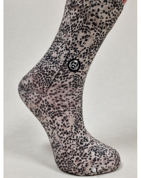 CALCETINES ELEGANTES DE MUJER DISEÑO ANIMAL PRINT CON BRILLO