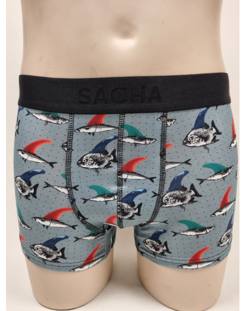 BOXER MOLONES DE HOMBRE CON PECES TIBURON