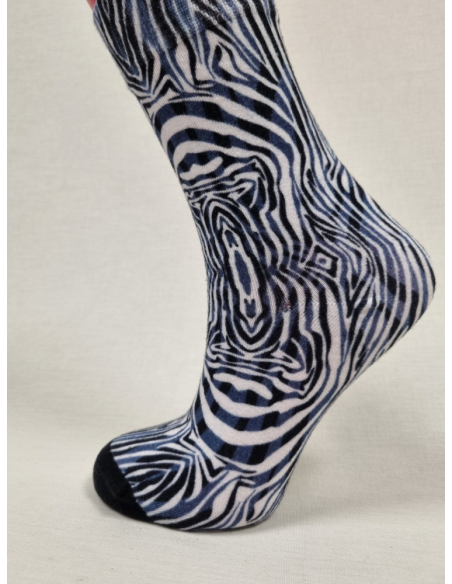 CALCETINES ORIGINALES DE MUJER EN BAMBU DIBUJO CEBRA