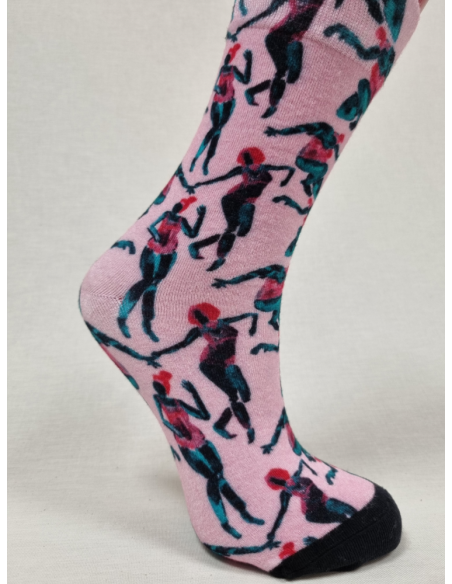 CALCETINES DIVERTIDOS DE MUJER DE BAMBU DIBUJO MUJERES BAILANDO