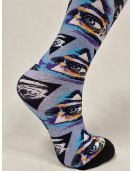 CALCETINES ALEGRES DE MUJER EN BAMBU CON EL OJO QUE TODO LO VE