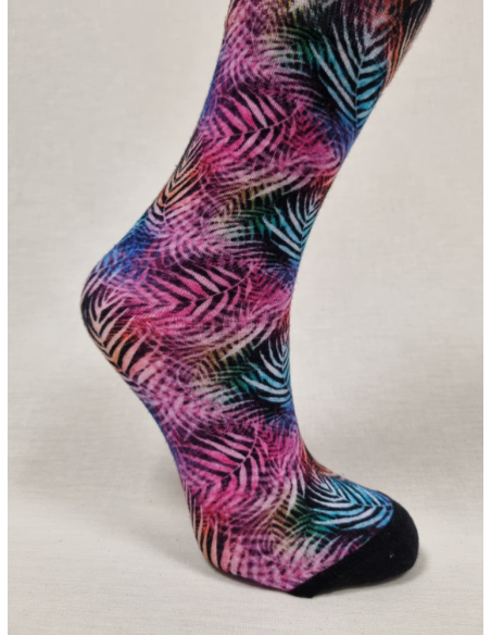 CALCETINES DIFERENTES DE MUJER EN BAMBU CON PLUMAS