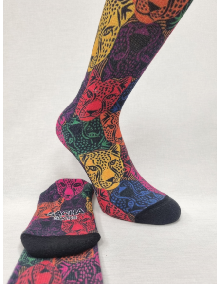 CALCETINES GRACIOSOS DE HOMBRE EN ALGODON CON TIGRES