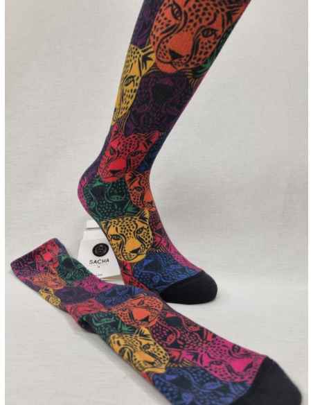 CALCETINES GRACIOSOS DE HOMBRE EN ALGODON CON TIGRES