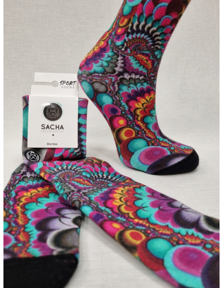 CALCETINES DISTINTOS DE MUJER EN ALGODÓN DISEÑO ABSTRACTO