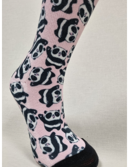 CALCETINES MOLONES DE MUJER EN ALGODÓN CON OSOS PANDAS