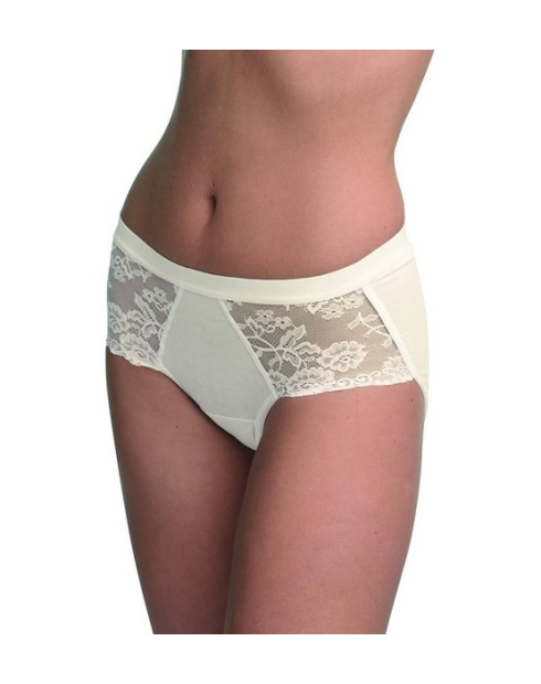 BRAGA ALTA DE ALGODÓN Y PUNTILLA