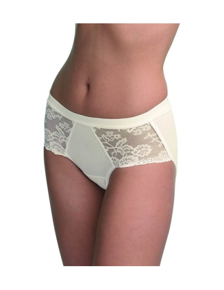 BRAGA ALTA DE ALGODÓN Y PUNTILLA