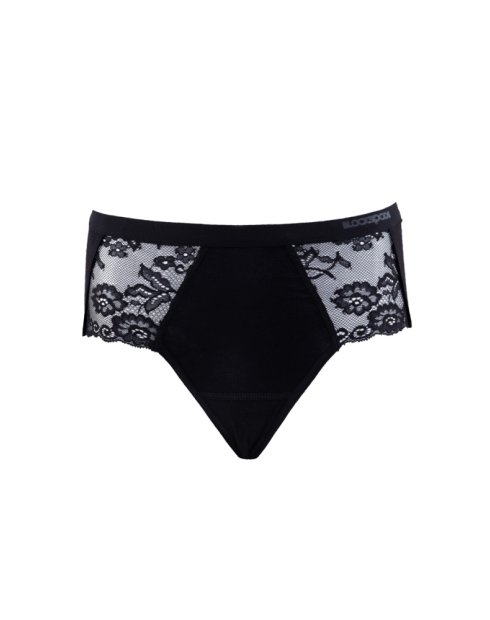 BRAGA ALTA DE ALGODÓN Y PUNTILLA