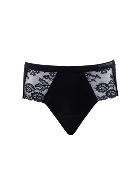 BRAGA ALTA DE ALGODÓN Y PUNTILLA