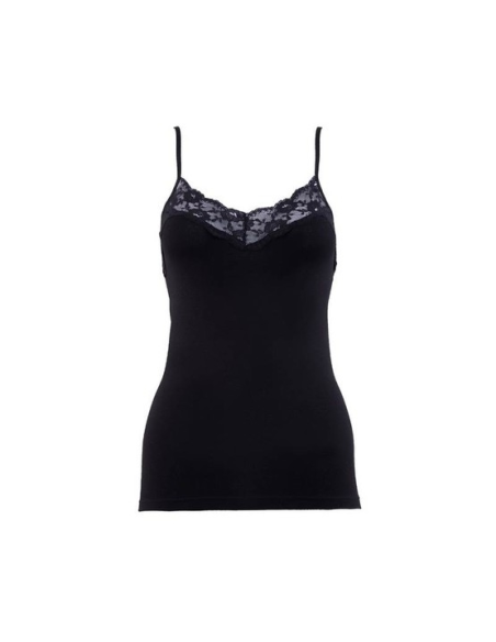 CAMISETA MUJER PUNTILLA TIRANTE FINO