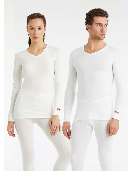 CAMISETA TERMAL UNISEX CUELLO PICO MANGA LARGA