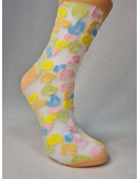 CALCETINES DE MUJER DIVERTIDOS TRANSPARENTES ANIMAL PRINT