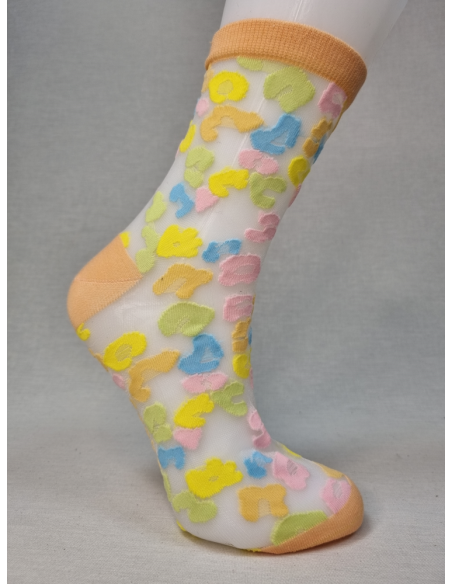 CALCETINES DE MUJER DIVERTIDOS TRANSPARENTES ANIMAL PRINT