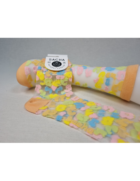 CALCETINES DE MUJER DIVERTIDOS TRANSPARENTES ANIMAL PRINT