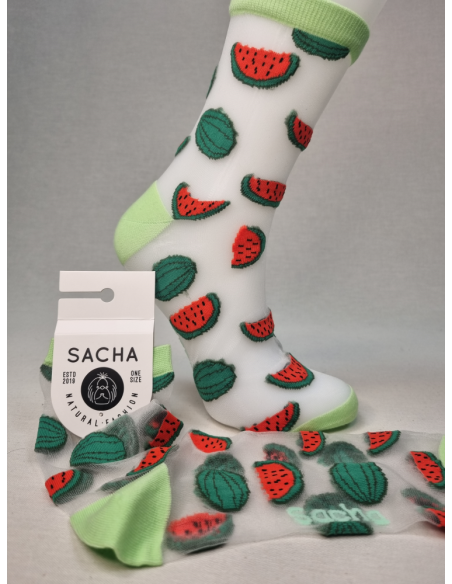 CALCETINES DE MUJER DIVERTIDOS CON SANDIAS