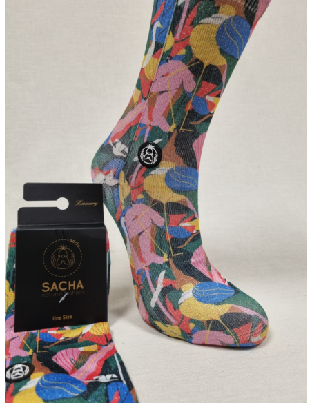 CALCETINES LUREX AVES EN LA SELVA