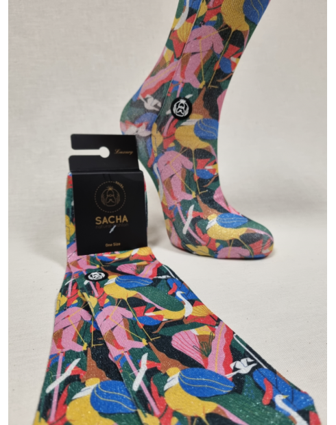 CALCETINES LUREX AVES EN LA SELVA