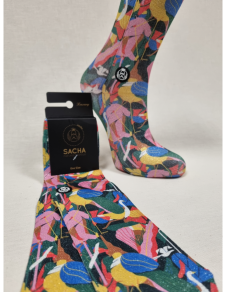 CALCETINES LUREX AVES EN LA SELVA