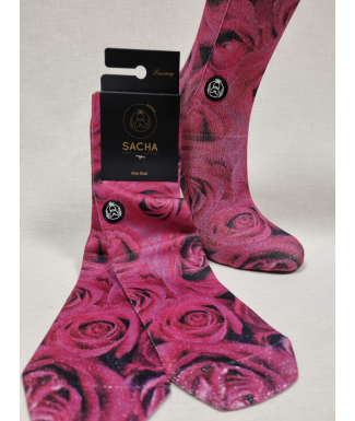 CALCETINES LUREX ROSA ROJA 2