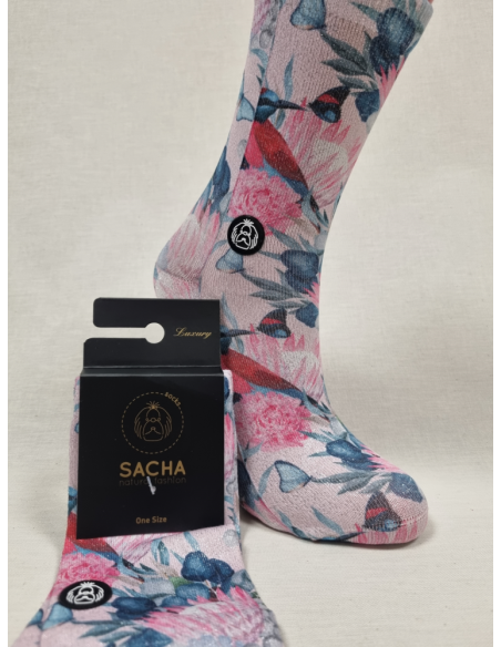 CALCETINES LUREX FLOR Y MARIPOSA