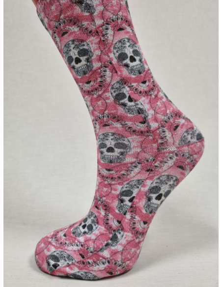 CALCETINES UNICOS DE MUJER CON LUREX DE CALAVERAS