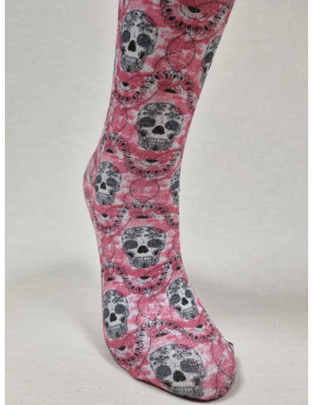 CALCETINES UNICOS DE MUJER CON LUREX DE CALAVERAS