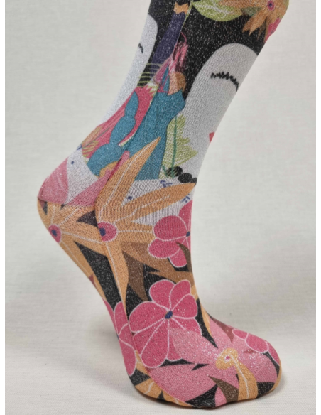 CALCETINES SIMPATICOS DE MUJER CON LUREX DE FRIDA KAHLO