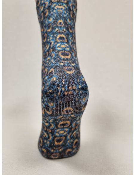 CALCETINES COMODOS DE MUJER PLUMAS PAVO REAL