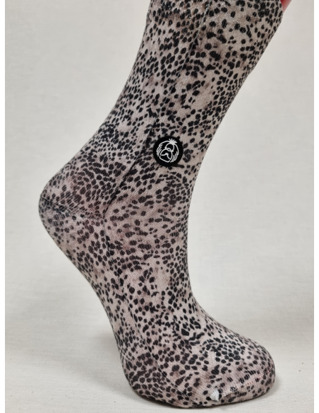 CALCETINES ELEGANTES DE MUJER DISEÑO ANIMAL PRINT CON BRILLO