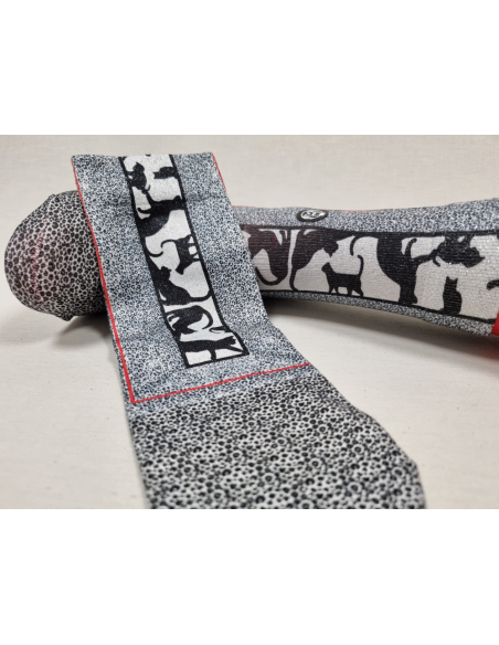 CALCETINES CON BRILLO LUREX DISEÑO GATO