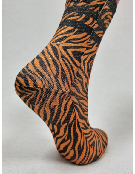 CALCETINES ANIMAL PRINT DE MUJER CON BRILLO DE LUREX