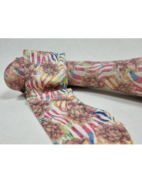 CALCETINES ORIGNALES DE MUEJR CON DISEÑO FLORA Y BRILO