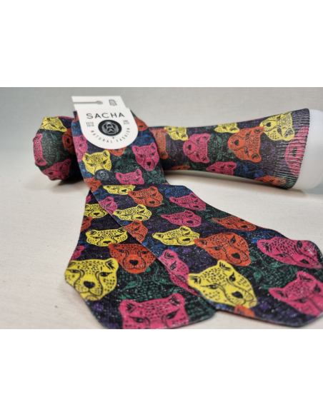 CALCETINES DE MUJER ORIGINALES DE LUREX CON PANTERAS