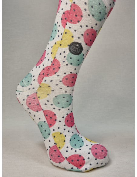 CALCETINES DE MUJER INFORMALES DE LUREX CON TOPOS