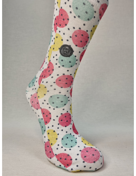 CALCETINES DE MUJER INFORMALES DE LUREX CON TOPOS