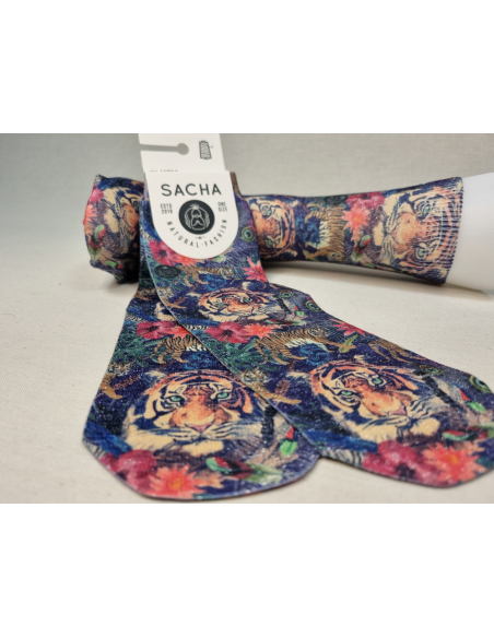 CALCETINES DE MUJER UNICOS DE TIGRE CON LUREX