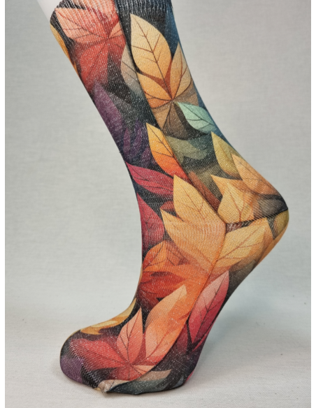 CALCETINES DE MUJER IDEALES EN LUREX CON HOJAS