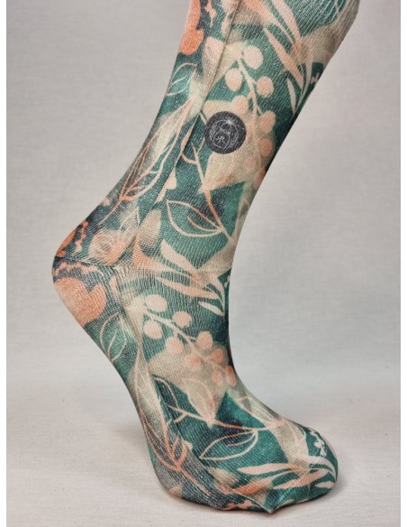 CALCETINES DE MUJER DIVERTIDOS DE FLORES CON LUREX