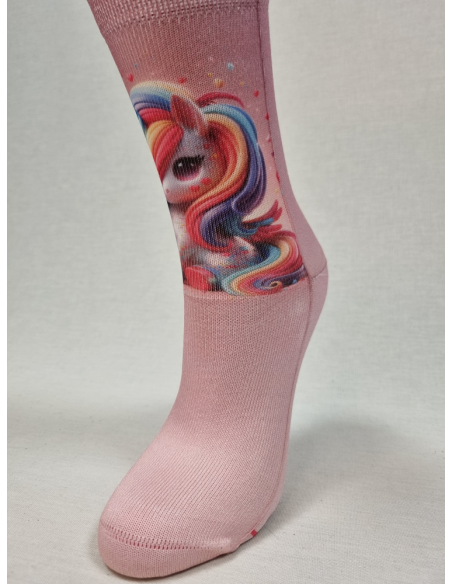 CALCETINES ORIGINALES DE MUJER CON CHICA UNICORNIO