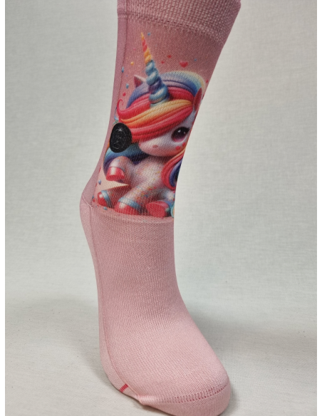 CALCETINES ORIGINALES DE MUJER CON CHICA UNICORNIO