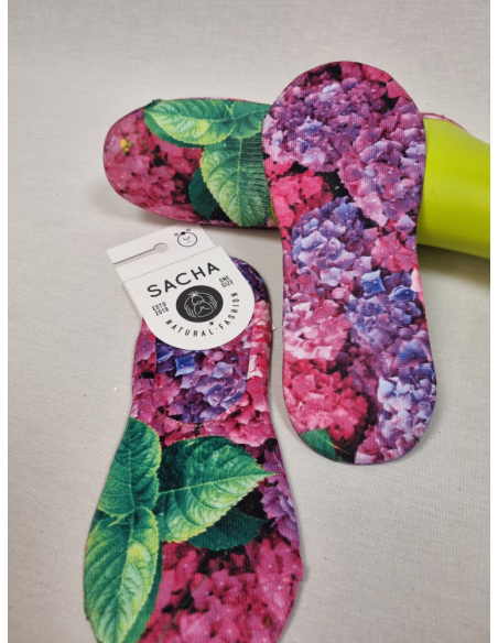 CALCETINES PINKIES DE MUJER CON HORTENSIAS