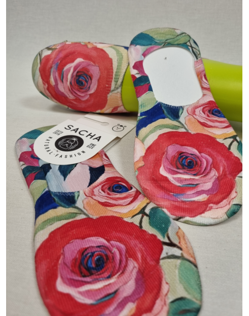 CALCETINES PINKIES ORIGINALES DE MUJER CON FLORES