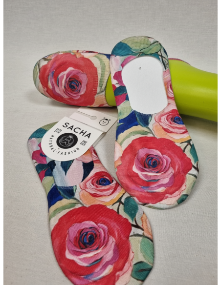 CALCETINES PINKIES ORIGINALES DE MUJER CON FLORES